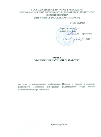 титульный лист Отчета
