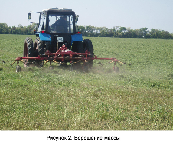 Рисунок 2. Ворошение массы