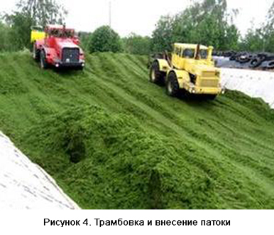 Рисунок 4. Трамбовка и внесение патоки